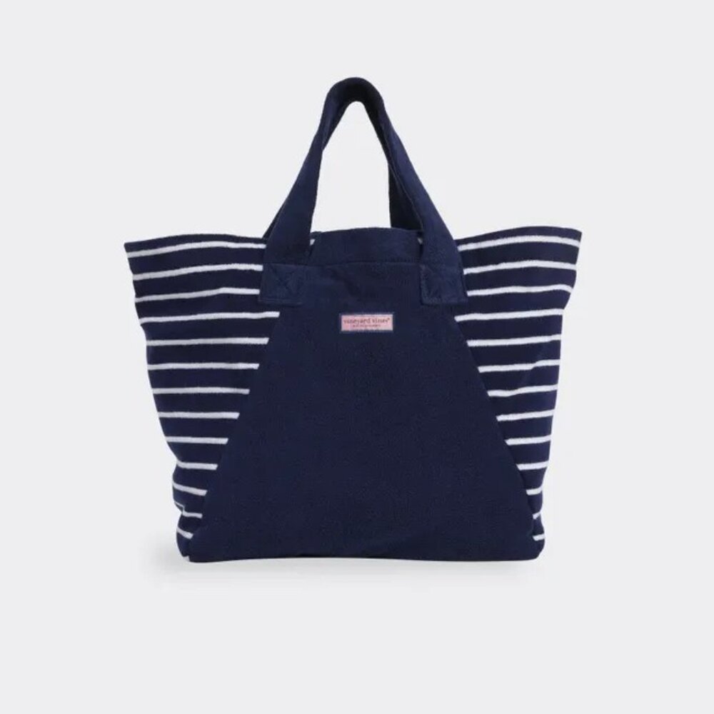 Vineyard Vines $148 Deep Bay Terry Towel Beach Bag NWT! - Picture 5 of 6